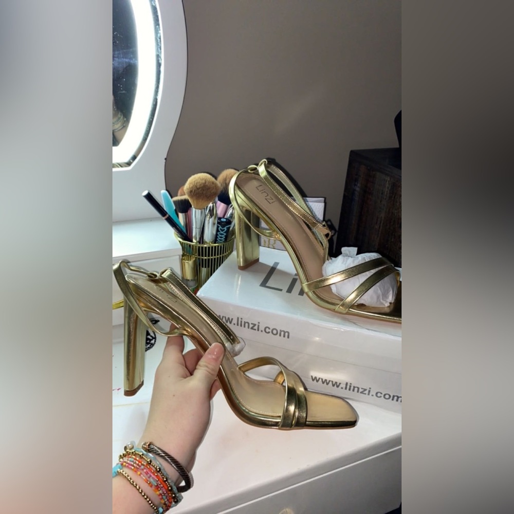 gold heels